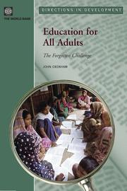 Cover of: Education for all adults: the forgotten challenge