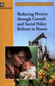 Cover of: Reducing poverty through growth and social policy reform in Russia. |