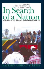 Cover of: In search of a nation: histories of authority & dissidence in Tanzania