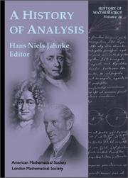 A history of analysis