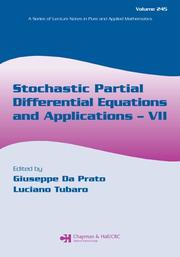 Cover of: Stochastic Partial Differential Equations and Applications - VII (Lecture Notes in Pure and Applied Mathematics)