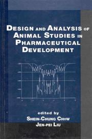 Cover of: Design and analysis of animal studies in pharmaceutical development