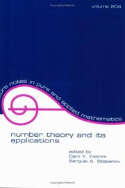 Cover of: Number Theory and Its Applications (Lecture Notes in Pure and Applied Mathematics , Vol 204)