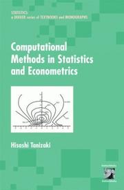 Cover of: Computational methods in statistics and econometrics