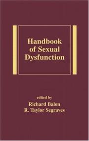 Handbook of sexual dysfunction