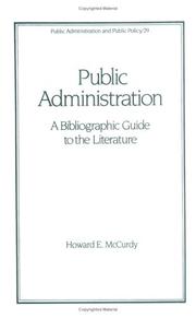 Cover of: Public administration by Howard E. McCurdy