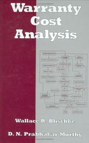 Cover of: Warranty cost analysis by W. R. Blischke