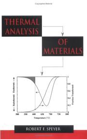 Cover of: Thermal analysis of materials