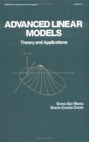 Cover of: Advanced linear models: theory and applications