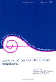 Cover of: Control of partial differential equations
