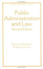 Cover of: Public administration and law