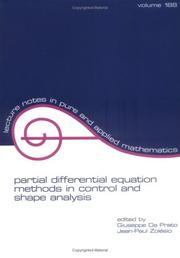 Cover of: Partial differential equation methods in control and shape analysis