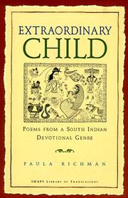 Cover of: Extraordinary Child: Poems from a South Indian Devotional Genre (Shaps Library of Translations)