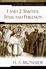 Cover of: 1 and 2 Timothy, Titus, and Philemon by H. A. Ironside