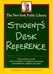 Cover of: The New York Public Library Student's Desk Reference