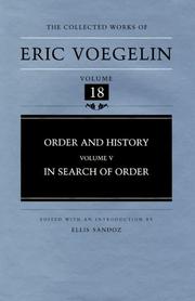Cover of: Order and history. by Eric Voegelin