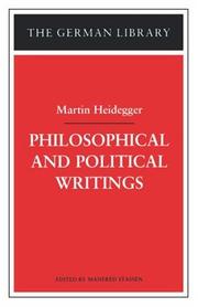 Cover of: Philosophical and Political Writings: Martin Heidegger (German Library)