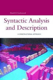 Syntactic analysis and description : a constructional approach