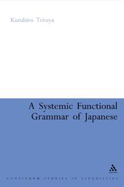 A systemic functional grammar of Japanese