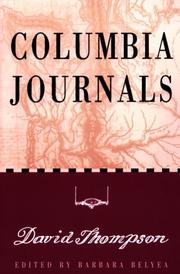 Columbia journals by Thompson, David