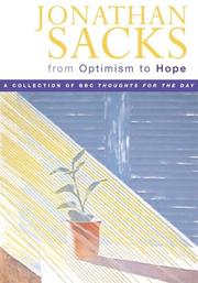 From optimism to hope by Jonathan Sacks