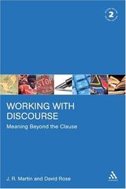 Working with discourse : meaning beyond the clause