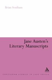 Cover of: Jane Austen's literary manuscripts