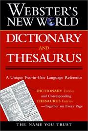 Cover of: Webster's New World Dictionary and Thesaurus