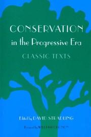 Cover of: Conservation in the Progressive Era: Classic Texts (Weyerhaeuser Environmental Classics)