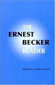 Cover of: The Ernest Becker Reader