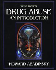 Cover of: Drug abuse: an introduction