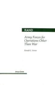Cover of: Army forces for operations other than war