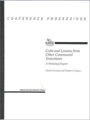 Cover of: Cuba and lessons from other communist transitions: a workshop report