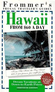 Cover of: Frommer's Hawaii from $60 a Day, 31st Ed.