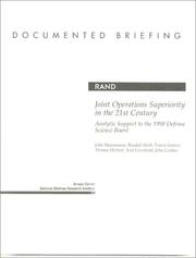 Joint operations superiority in the 21st century : analytic support to the 1998 Defense Science Board