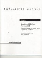 Quadrennial defense review 2001 : lessons on managing change in the Department of Defense