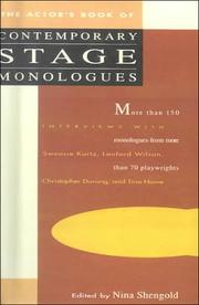 Cover of: Actor's Book of Contemporary Stage Monologues