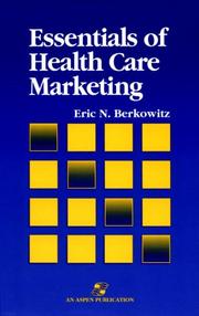 Cover of: Essentials of health care marketing