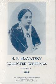 Cover of: H.P.B. Collected Writings, 9 (1888)