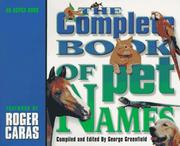 Cover of: The Complete Book of Pet Names: An ASPCA Book