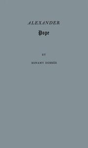 Cover of: Alexander Pope. by Bonamy Dobrée