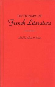 Cover of: Dictionary of French literature