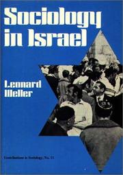 Cover of: Sociology in Israel.
