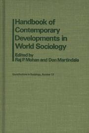 Cover of: Handbook of contemporary developments in world sociology