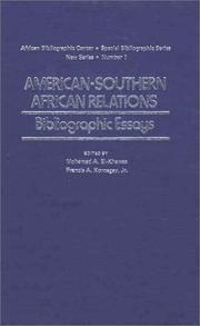 Cover of: American-southern African relations: bibliographic essays