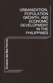 Cover of: Urbanization, population growth, and economic development in the Philippines