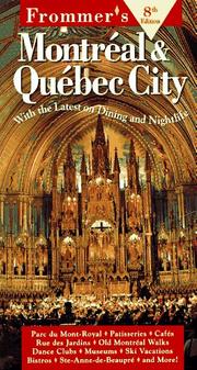 Cover of: Frommer's Montreal & Quebec City (8th Ed)