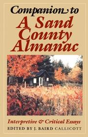 Cover of: Companion to A Sand County Almanac: Interpretive and Critical Essays