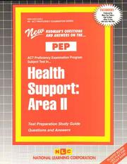 Cover of: Health Support: Area II (Act Proficiency Examination Program (Pep).)