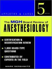 Cover of: The MGH board review of anesthesiology